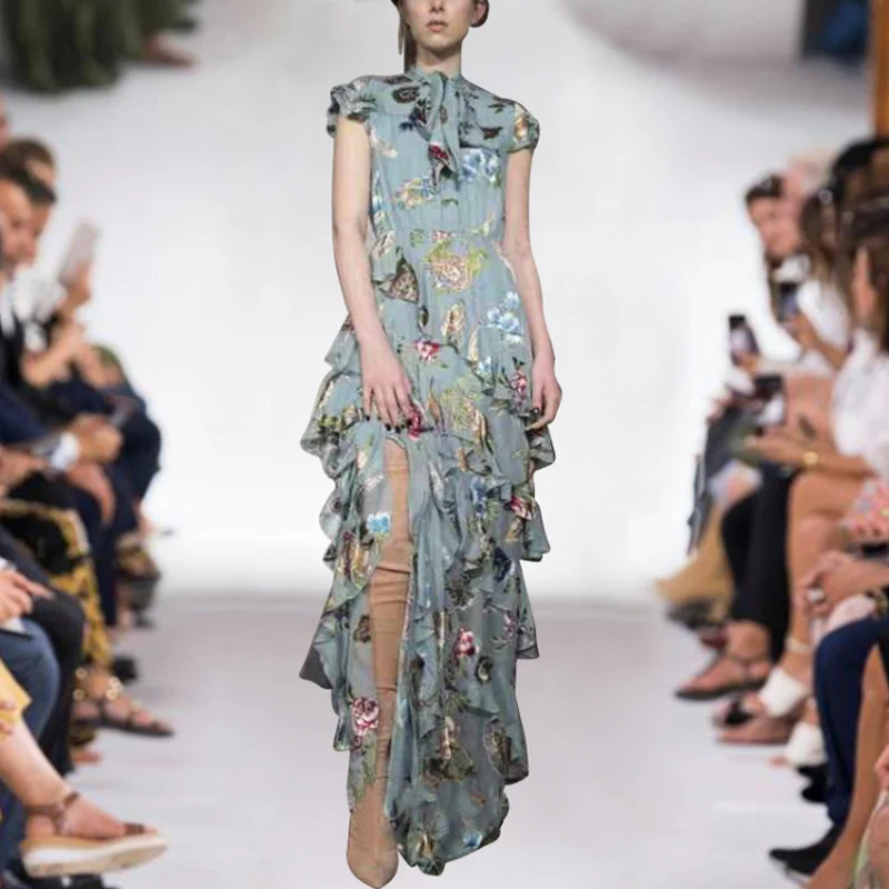 Maxi Long Dress New Women'S Fashion Party Sexy Boho Beach Print Vintage Elegant Chic Ruffle Irregular Flower Chiffon Dresses
Maxi Long Dress New Women'S Fashion Party Sexy Boho Beach Print Vintage Elegant Chic Ruffle Irregular Flower Chiffon Dresses