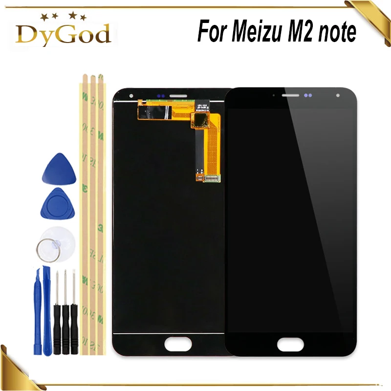 Фото DyGod Black 5.5" For Meizu M2 Note LCD Display Touch Digitizer Screen Assembly for note phone Replacement | Мобильные телефоны