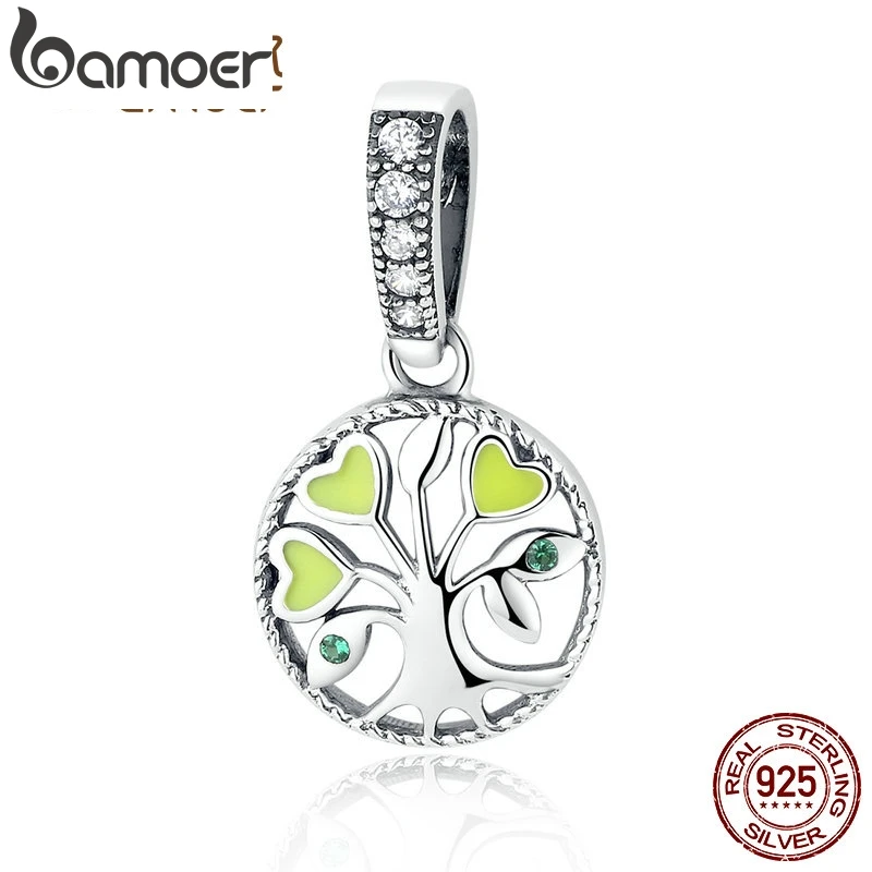 BAMOER 100% 925 Sterling Silver Green Heart Tree of Life Pendant Charms fit Bracelets Women Beads & Jewelry Making SCC116
BAMOER 100% 925 Sterling Silver Green Heart Tree of Life Pendant Charms fit Bracelets Women Beads & Jewelry Making SCC116