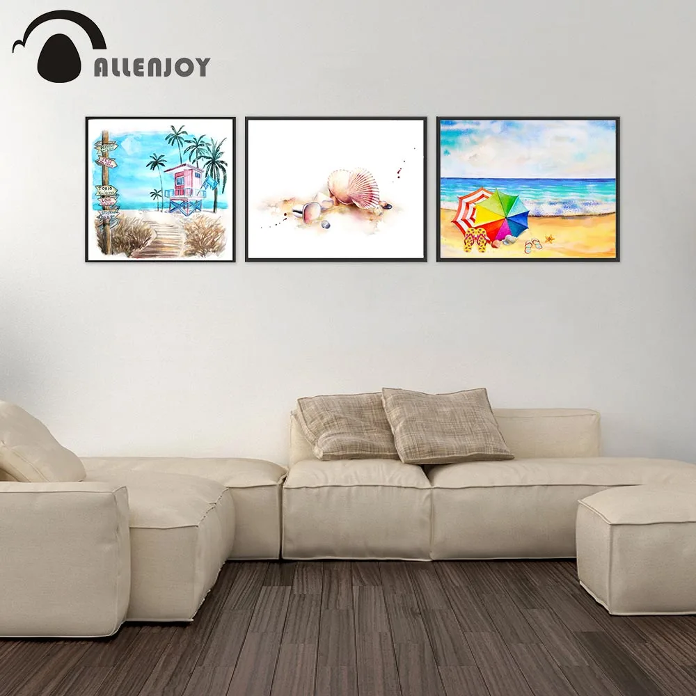 Allenjoy Watercolor Wall Pictures Wood House Coconut Beach Sea Shell Umbralla Canvas Paints Nursery Summer Tropical Poster Decor
Allenjoy Watercolor Wall Pictures Wood House Coconut Beach Sea Shell Umbralla Canvas Paints Nursery Summer Tropical Poster Decor