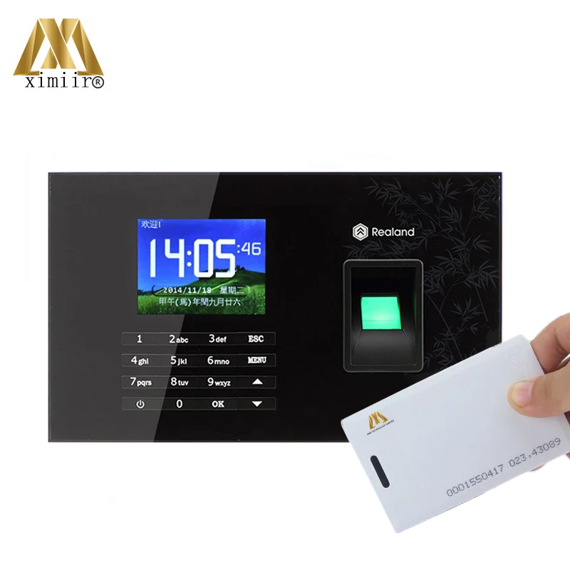 Color Screen TCP/IP Fingerprint Time Attendance with 125KHz RFID Card Reader Support P2P Function A-C051 Recording | Безопасность и