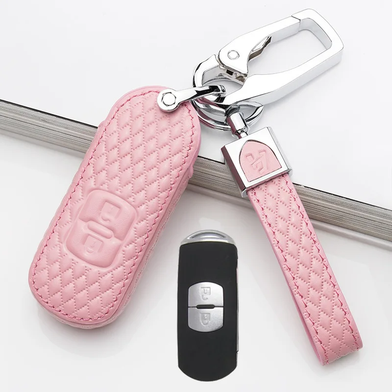 Leather Car Key Case For Mazda 2 3 5 6 CX5 CX7 CX9 2015 2016 2017 2018 Axela Atenza Car Alarm System keychain Car Remote Holder
Leather Car Key Case For Mazda 2 3 5 6 CX5 CX7 CX9 2015 2016 2017 2018 Axela Atenza Car Alarm System keychain Car Remote Holder