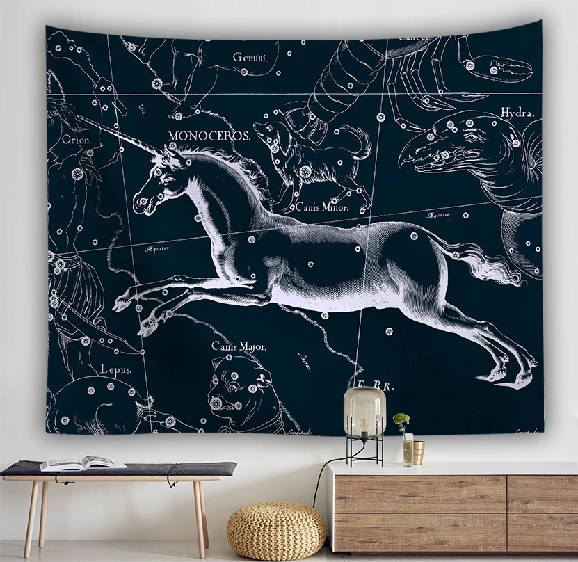 

star signs of the zodiac painting decorative art tapestry Wall Hanging home decor curtain cloth blanket paintings vintage art