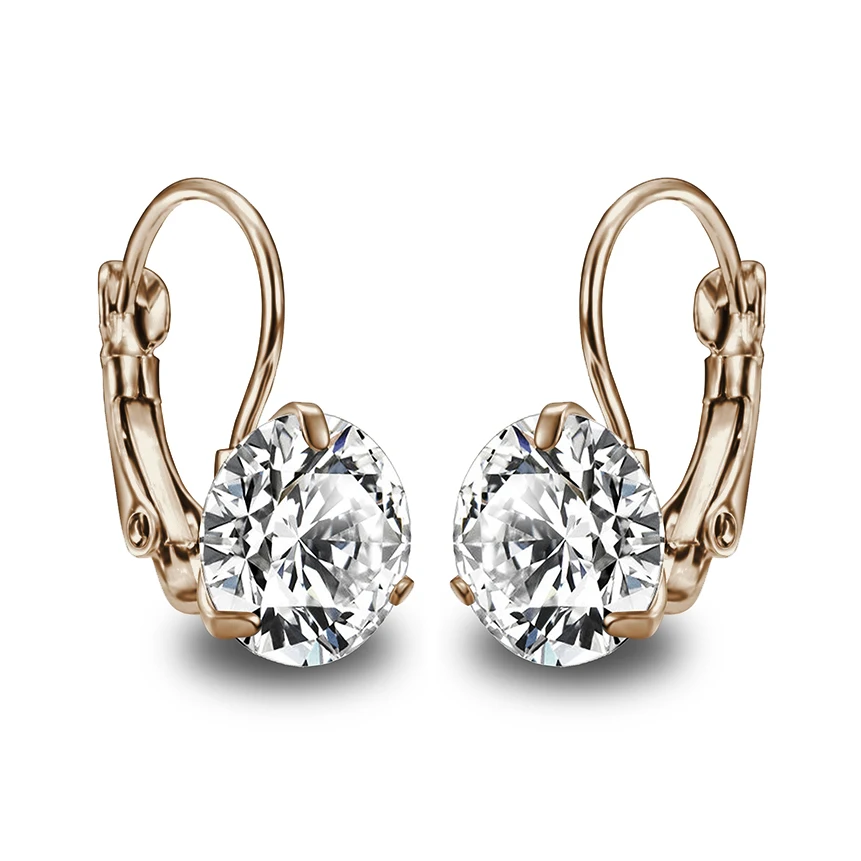 Image New women zircon 925 sterling silver earrings