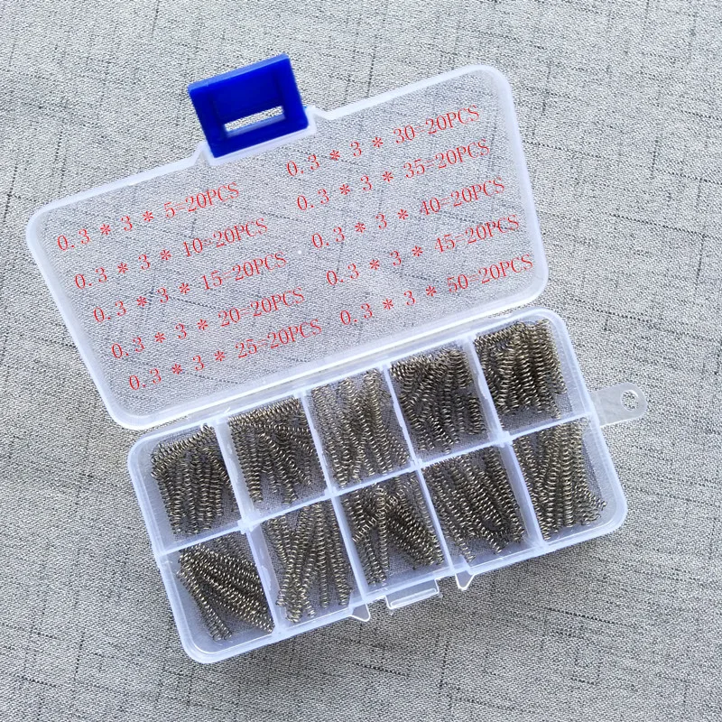 304 stainless steel spring small spring compression spring wire diameter 0.3 * 3* 5/10/15/20/25/30/35/40/45/50mm
304 stainless steel spring small spring compression spring wire diameter 0.3 * 3* 5/10/15/20/25/30/35/40/45/50mm