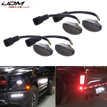 iJDM Smoked Lens Amber/Red Full LED Side Marker Light Kit For 2010-2014 Gen1 Ford, Replace Front/Back OEM Sidemarker Lamps
iJDM Smoked Lens Amber/Red Full LED Side Marker Light Kit For 2010-2014 Gen1 Ford, Replace Front/Back OEM Sidemarker Lamps