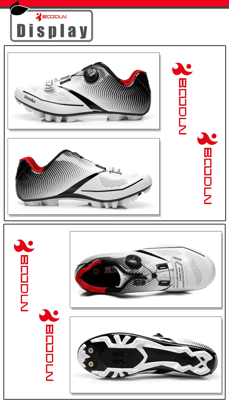 BOODUN Men's Cycling Shoes Road Bike Shoes Mountain Bike Bicycle MTB Shoes Reflective Cycle Sneaker Triathlon Racing Shoe