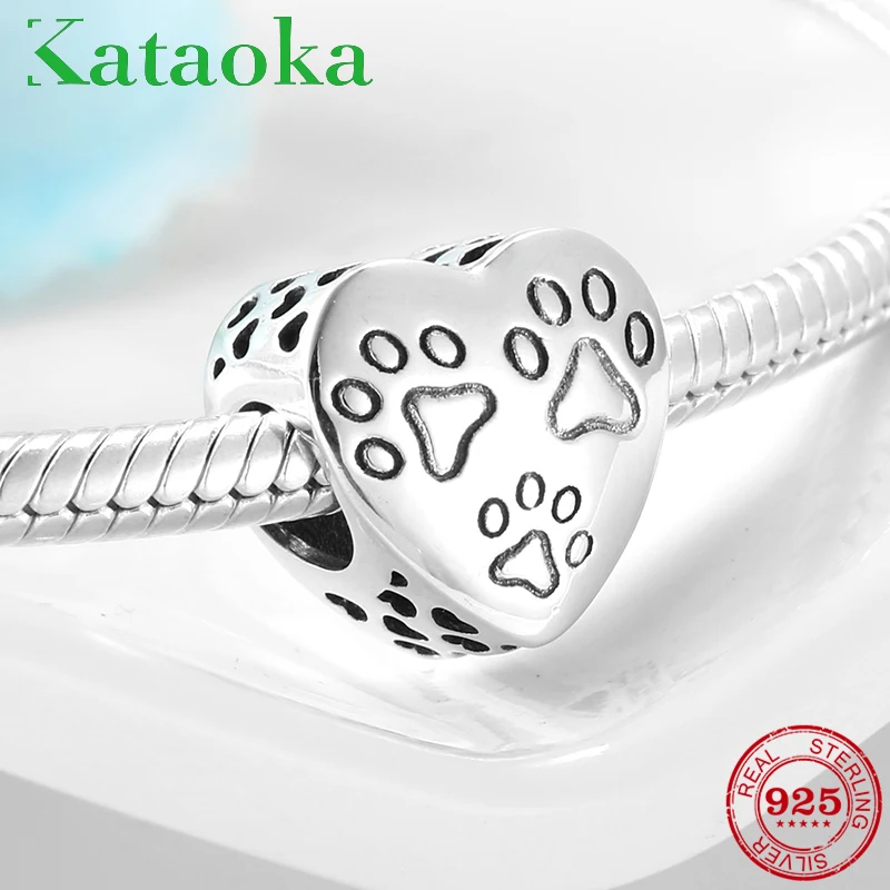 Animal cute Footprint Dog Delight cat heart shape beads 925 Sterling Silver fit Original charms Pandora Bracelet Jewelry making
Animal cute Footprint Dog Delight cat heart shape beads 925 Sterling Silver fit Original charms Pandora Bracelet Jewelry making