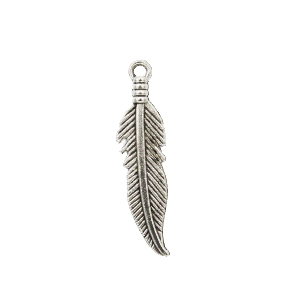 20Pcs Vintage Leaf Feathers Charms Pendant Jewelry DIY Making Crafts for Necklace Bracelet Pendant
