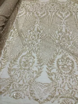 Gold French Net Lace fabric glued glitter French tulle Material Net Lace for party dress
Gold French Net Lace fabric glued glitter French tulle Material Net Lace for party dress