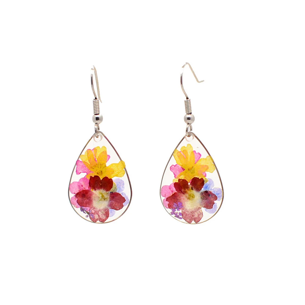Fashion Women Elegant Prevent Allergy Hand Made Water Drop Shape Dried Flower Drop Earrings
Fashion Women Elegant Prevent Allergy Hand Made Water Drop Shape Dried Flower Drop Earrings