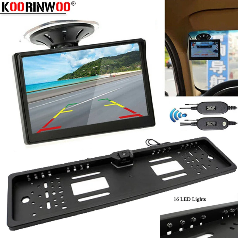Koorinwoo 2.4G Adopt EU License Plate Frame Mirror Rearview Trunk Camera With Car Monitor Suction Cup Glass Colorful Reverse Kit
Koorinwoo 2.4G Adopt EU License Plate Frame Mirror Rearview Trunk Camera With Car Monitor Suction Cup Glass Colorful Reverse Kit