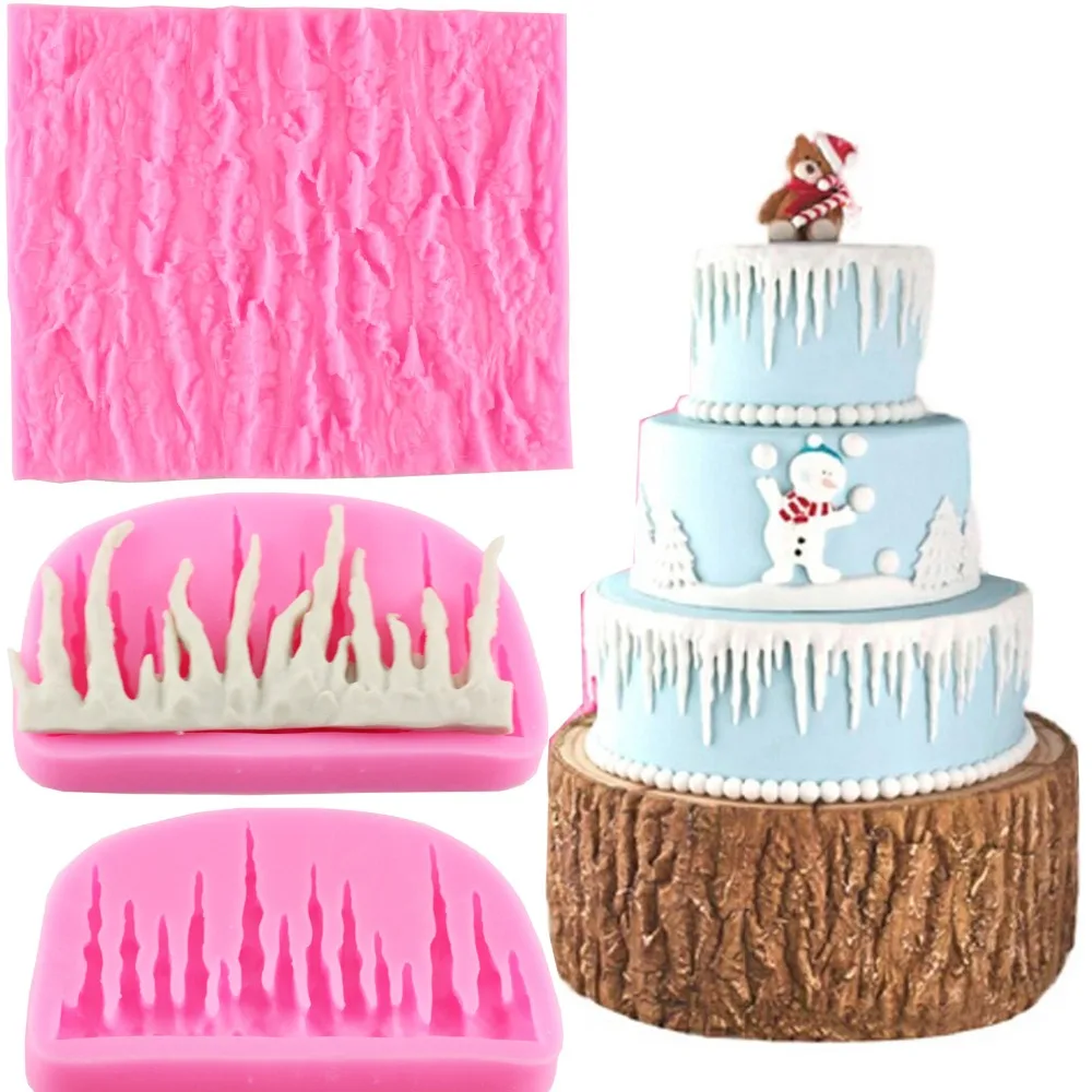 2PcsTree Bark and Icicle ice Design Shape Cake Decoration Fondant Chocolate Cookie kitchen Baking Mold Silicone T0685
2PcsTree Bark and Icicle ice Design Shape Cake Decoration Fondant Chocolate Cookie kitchen Baking Mold Silicone T0685