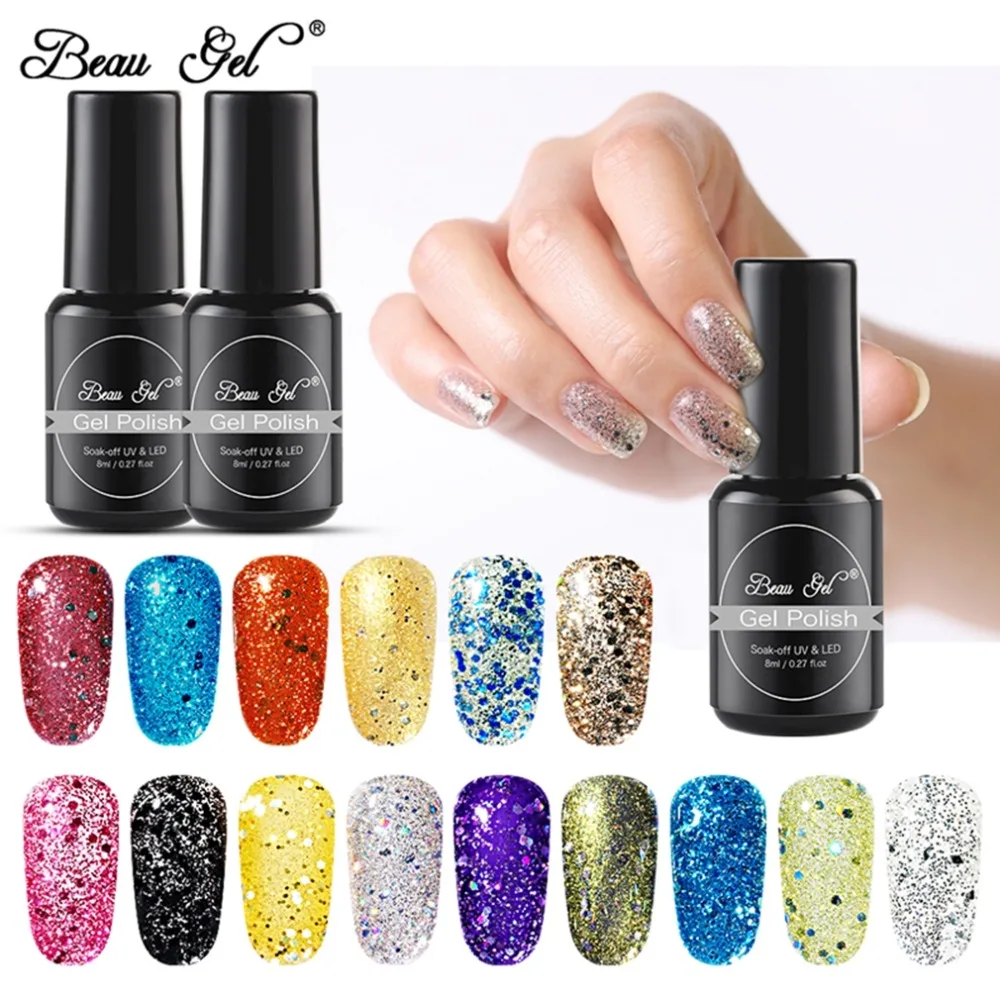 Beau Gel 8ml Glitter Nail Gel Diamond UV Gel Nail Polish Gel Lak Varnish LED Lamp Lacquer Semi Permanent Gelpolish Nail Primer
Beau Gel 8ml Glitter Nail Gel Diamond UV Gel Nail Polish Gel Lak Varnish LED Lamp Lacquer Semi Permanent Gelpolish Nail Primer