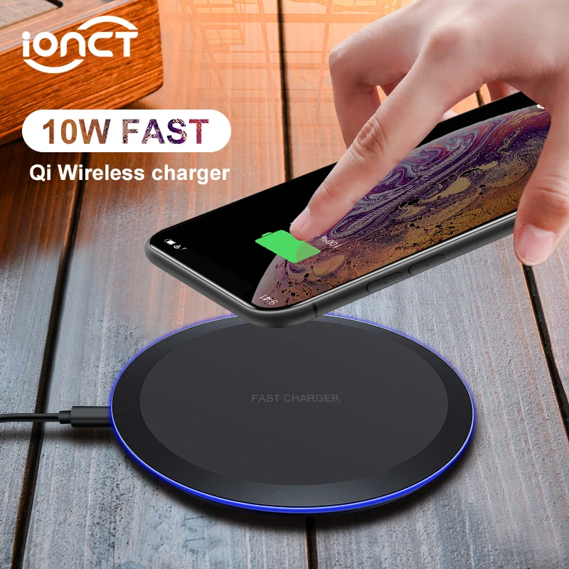iONCT 10W Fast Wireless Charger for Samsung S8 S9 Plus Note 9 8 iPhone X Xs MAX XR 8 Plus Qi Charging for USB Phone Charger Pad
iONCT 10W Fast Wireless Charger for Samsung S8 S9 Plus Note 9 8 iPhone X Xs MAX XR 8 Plus Qi Charging for USB Phone Charger Pad