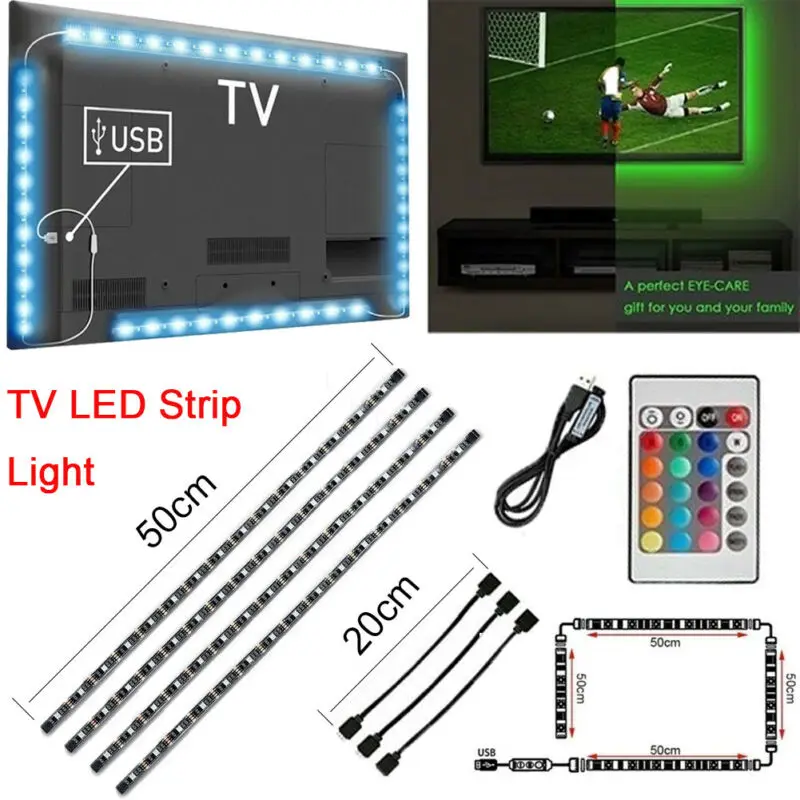 USB RGB LED Strip 5050 SMD Waterproof Wifi Music Ambilight Flexible LED Backlight TV Kit Flat Screen LCD Desktop Computer LED TV
USB RGB LED Strip 5050 SMD Waterproof Wifi Music Ambilight Flexible LED Backlight TV Kit Flat Screen LCD Desktop Computer LED TV