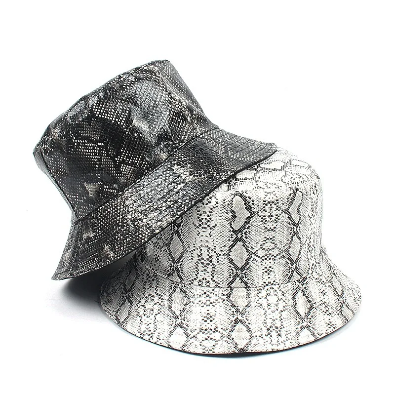 2019 New PU Leather Bucket Hat Women Doubld side K Pop Hip Hop Caps Snake skin Gorros Casual Cotton Cap Color Fisherman hat
2019 New PU Leather Bucket Hat Women Doubld side K Pop Hip Hop Caps Snake skin Gorros Casual Cotton Cap Color Fisherman hat