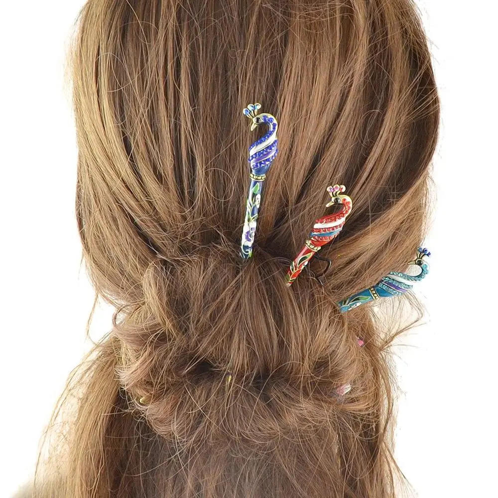 Hot Selling Ethnic Chinese Peacock Shape Hair Chopsticks Women Casual Hair Stick Ladies Handmade Hair Accessories Jewelry
Hot Selling Ethnic Chinese Peacock Shape Hair Chopsticks Women Casual Hair Stick Ladies Handmade Hair Accessories Jewelry