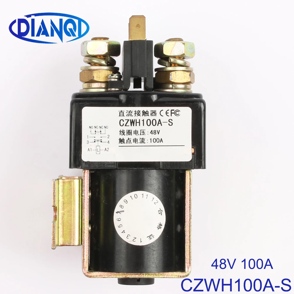 CZWH100A-S NO+NC 48V 100A DC Contactor for motor forklift electromobile grab wehicle car winch SW81-S
CZWH100A-S NO+NC 48V 100A DC Contactor for motor forklift electromobile grab wehicle car winch SW81-S