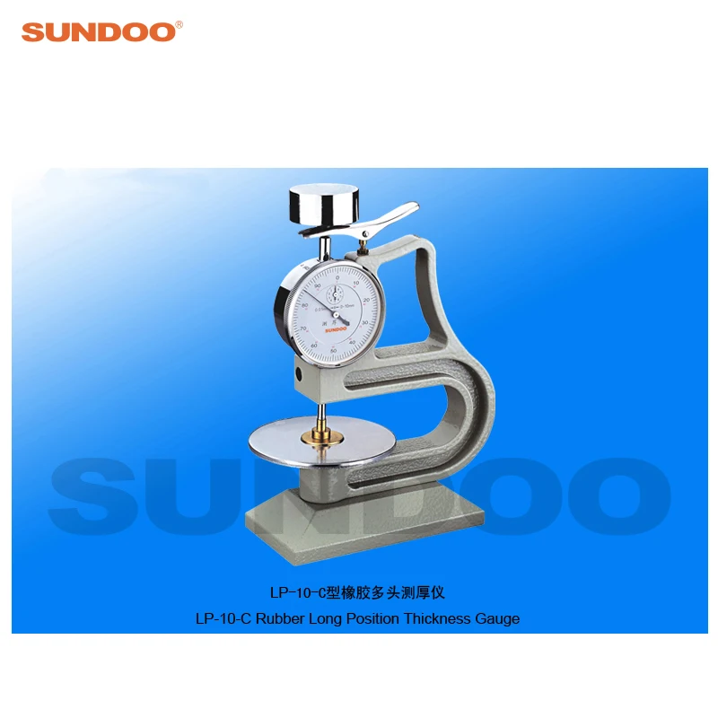 Vulcanized Rubber and Plastic Products Long Position Rubber Thickness Gauge Sundoo LP-10-C
Vulcanized Rubber and Plastic Products Long Position Rubber Thickness Gauge Sundoo LP-10-C