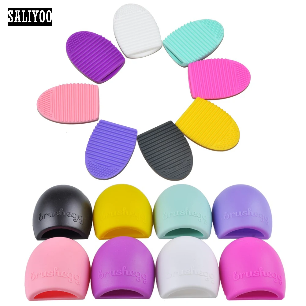 

Colorful Washing Tool Silicone Makeup Brushes Cleaning Washing Egg Cosmetic Brush Glove Scrubber Board Makeup Brush Cleaner New