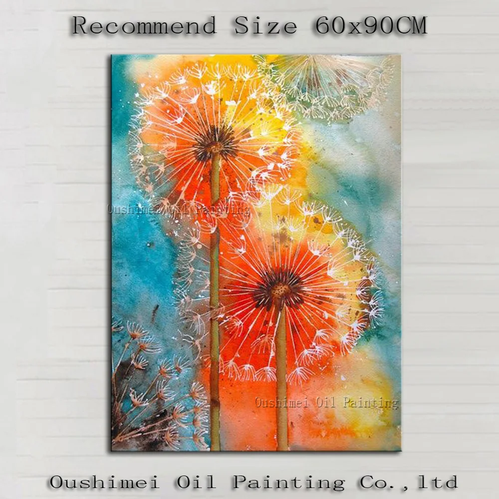 New Hand Painted Modern Flower Picture on Canvas Dandelion Painting Hang Paintings For Living Decor Wall Orange Oil Painting
New Hand Painted Modern Flower Picture on Canvas Dandelion Painting Hang Paintings For Living Decor Wall Orange Oil Painting