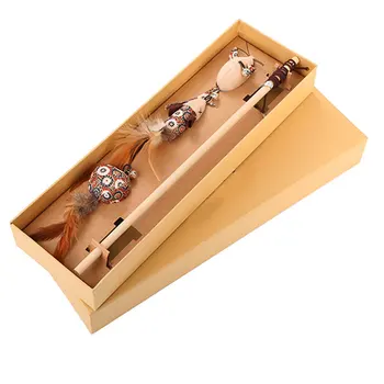 Pet Cats Toy Teaser Stick Feather Bell String Toy with 3 Catnip Replace Head Floral elegant funny cat stick gift box BDF99
Pet Cats Toy Teaser Stick Feather Bell String Toy with 3 Catnip Replace Head Floral elegant funny cat stick gift box BDF99