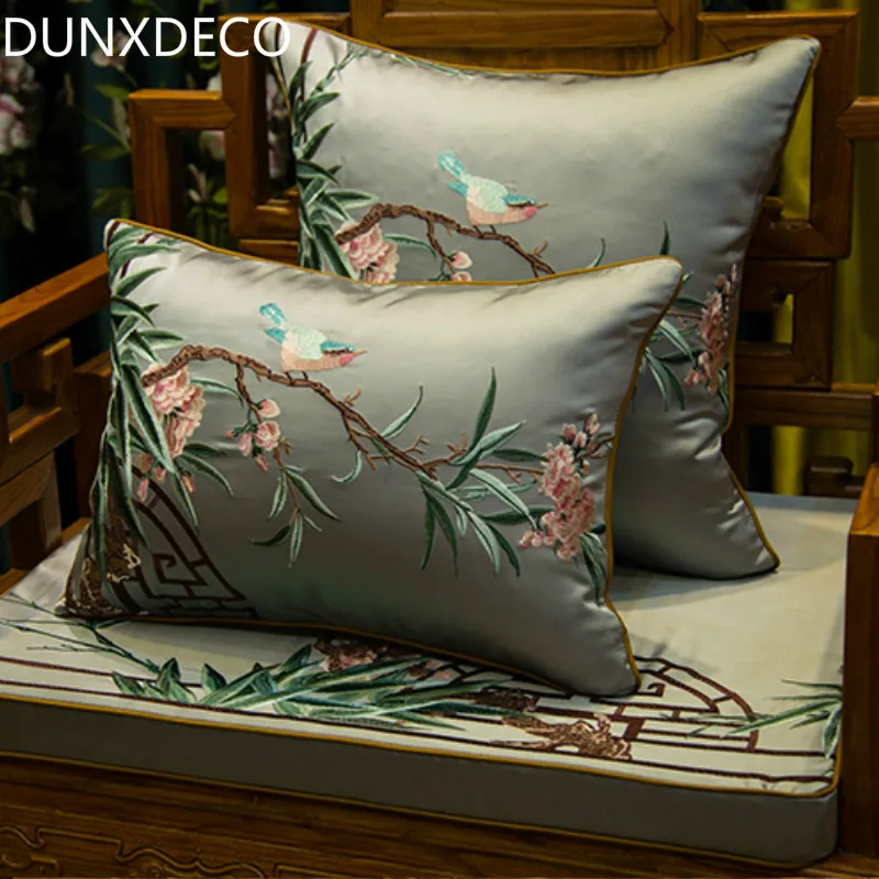 DUNXDECO Cushion Cover Decorative Pillow Case Modern Chinese Traditional Flora Bird Luxury Embroidery Coussin Sofa Chair Decor
DUNXDECO Cushion Cover Decorative Pillow Case Modern Chinese Traditional Flora Bird Luxury Embroidery Coussin Sofa Chair Decor
