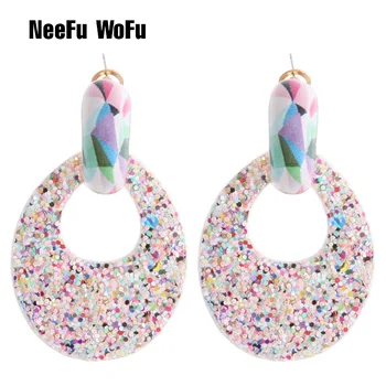 NeeFu WoFu Earring Flash Leather Alloy Drip Large Long Water Drop Big Earrings Woman stick Brinco Ear Oorbellen Christmas Gift
NeeFu WoFu Earring Flash Leather Alloy Drip Large Long Water Drop Big Earrings Woman stick Brinco Ear Oorbellen Christmas Gift