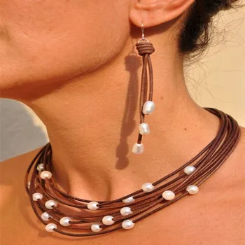Dongmu Jewelry 2017 New Bohemian Style Classic Pearl Necklace Leather Knotted Lady Exquisite Gift Mother's Day Gift
Dongmu Jewelry 2017 New Bohemian Style Classic Pearl Necklace Leather Knotted Lady Exquisite Gift Mother's Day Gift