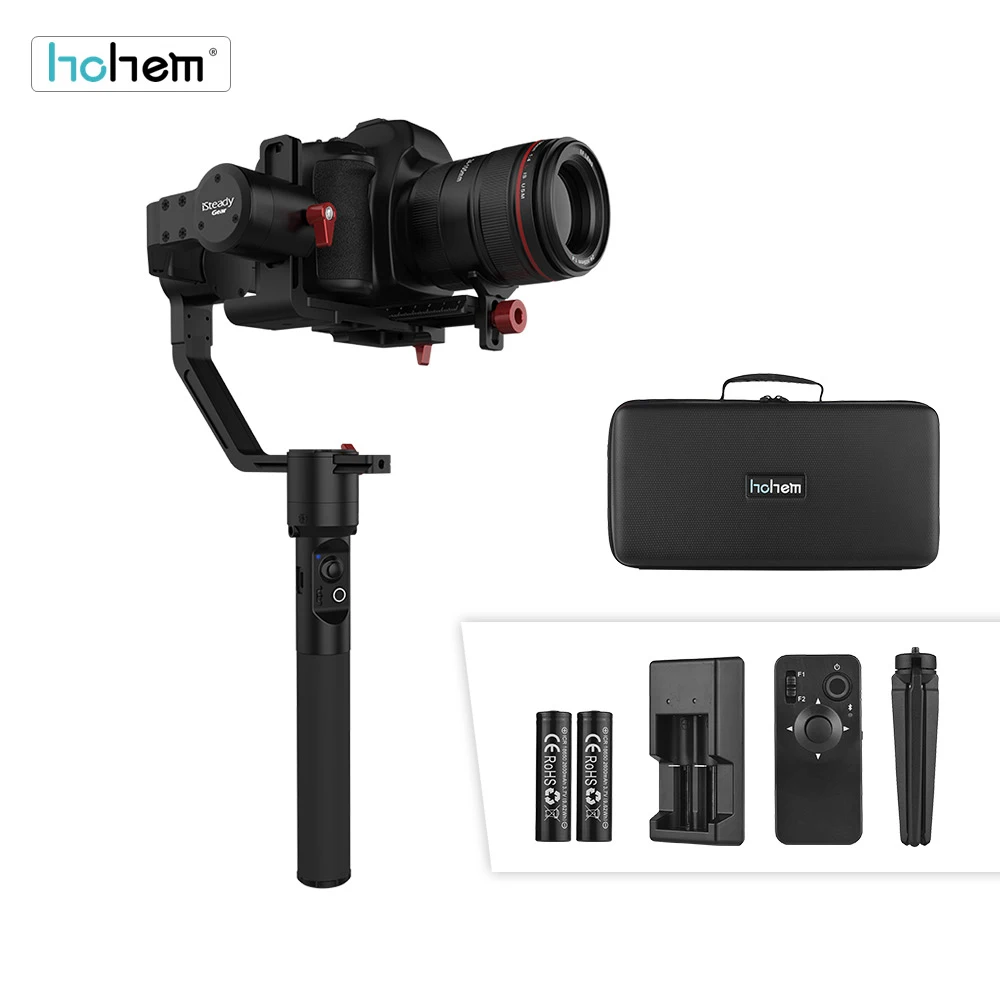 hohem iSteadyGear 3-Axis Handheld Gimbal Stabilizer for Canon Nikon Sony w/Timelapse Motion Memory APP Control Tripod Carry Case
hohem iSteadyGear 3-Axis Handheld Gimbal Stabilizer for Canon Nikon Sony w/Timelapse Motion Memory APP Control Tripod Carry Case