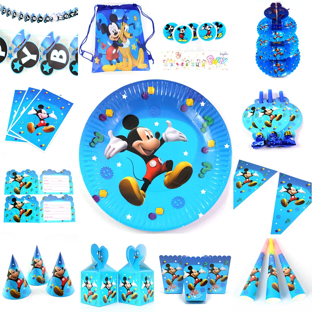 Mickey Mouse Kids Birthday Set Party Supplies Cake plate banner gift bag tablecover Micke Party Decoration disposable tableware
Mickey Mouse Kids Birthday Set Party Supplies Cake plate banner gift bag tablecover Micke Party Decoration disposable tableware