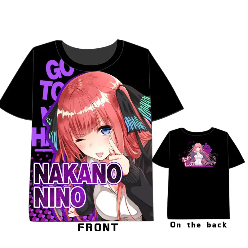 New Hot Anime The Quintessential Quintuplets Go-Toubun no Hanayome T-shirt Men Women Short Sleeve Tops Unisex t shirt
New Hot Anime The Quintessential Quintuplets Go-Toubun no Hanayome T-shirt Men Women Short Sleeve Tops Unisex t shirt