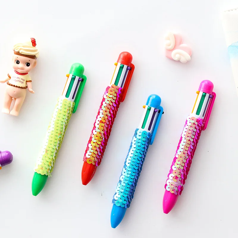 Six colors pen Sequin kalem Colorful caneta Creative ballpoint pens Kawaii canetas lapiceros boligrafo stylo dlugopis
Six colors pen Sequin kalem Colorful caneta Creative ballpoint pens Kawaii canetas lapiceros boligrafo stylo dlugopis