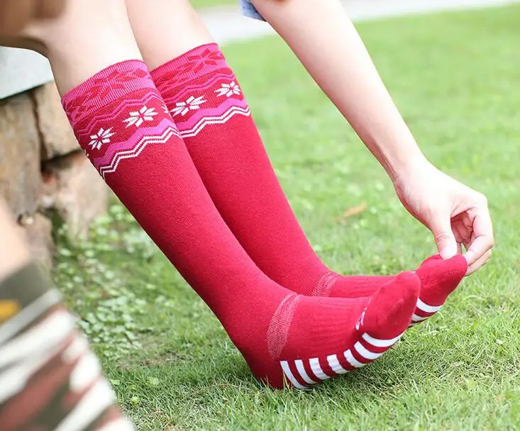 2018 New Winter Women Thermal Ski Socks Cotton Sports Snowboard Skiing Camping Hiking Thermosocks Leg Warmers high quality | Спорт и