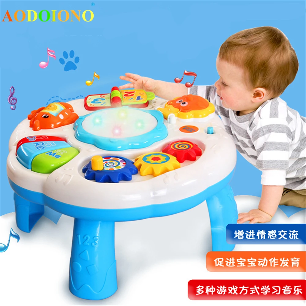 Baby Music Learning Table Multi-functional Game Table for Toddlers with Colorful Light Sound Early Educational Toy for Kids Baby
Baby Music Learning Table Multi-functional Game Table for Toddlers with Colorful Light Sound Early Educational Toy for Kids Baby