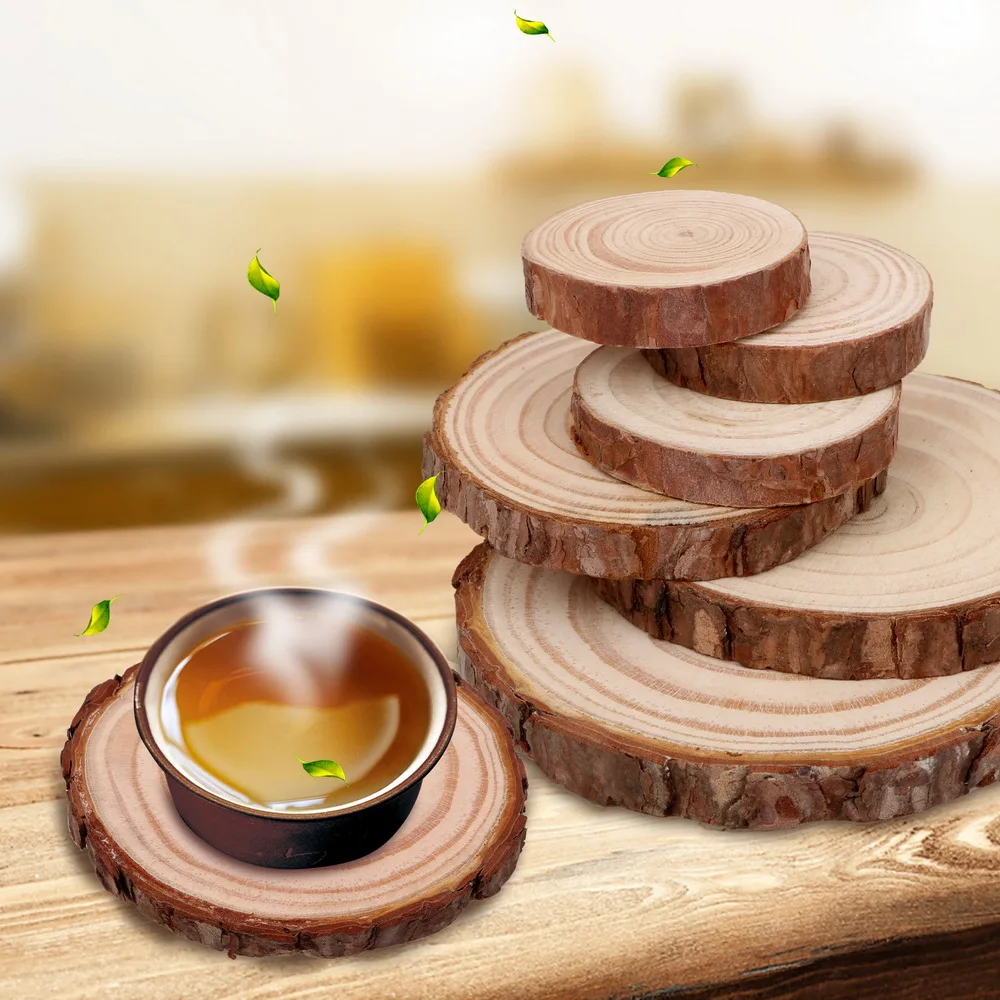 Wooden Slice Cup Mat Natural Round Coffee Mug Holder Coaster Tea Drinks Holder For DIY Crafts Wedding Party Decoration
Wooden Slice Cup Mat Natural Round Coffee Mug Holder Coaster Tea Drinks Holder For DIY Crafts Wedding Party Decoration