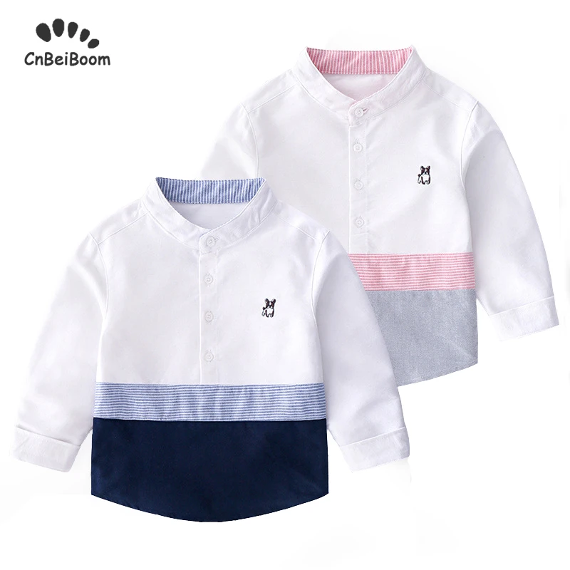 2019 Spring Boys Shirts European Style Blue Pink White Full Sleeve children shirts Casual Turn-0 down Collar Baby Shirt tops
2019 Spring Boys Shirts European Style Blue Pink White Full Sleeve children shirts Casual Turn-0 down Collar Baby Shirt tops