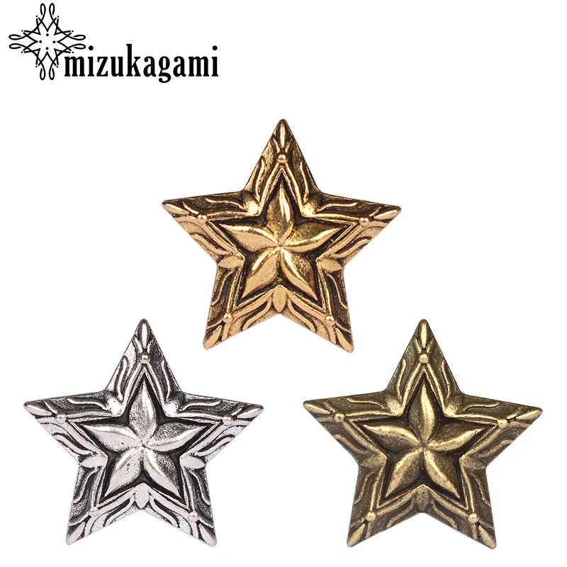 3pcs/lot 28MM Retro Alloy Vintage Golden/Silver/Bronze 3D Stars CONCHO Pentagram Decorative Buttons Charms For DIY Accessories
3pcs/lot 28MM Retro Alloy Vintage Golden/Silver/Bronze 3D Stars CONCHO Pentagram Decorative Buttons Charms For DIY Accessories