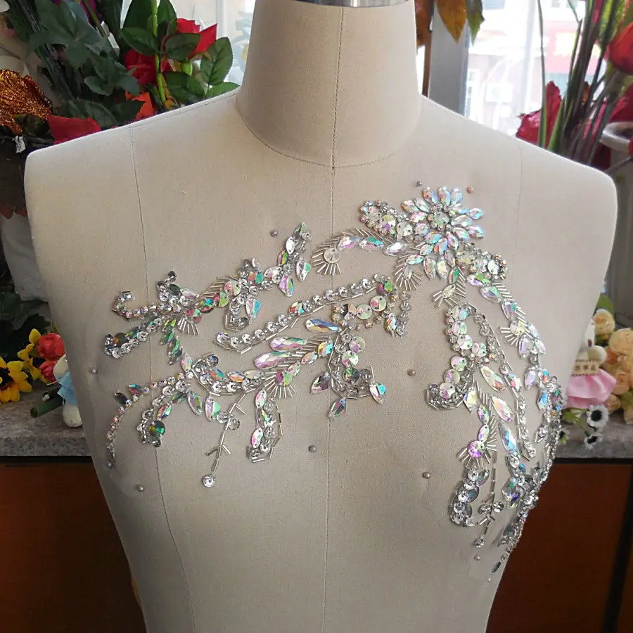 Bi.Dw.M Ab Crystal Rhinestone Hand Beaded Applique Patches For wedding Bridal Chest Belly Decoration Dresses Costumes Clothes
Bi.Dw.M Ab Crystal Rhinestone Hand Beaded Applique Patches For wedding Bridal Chest Belly Decoration Dresses Costumes Clothes