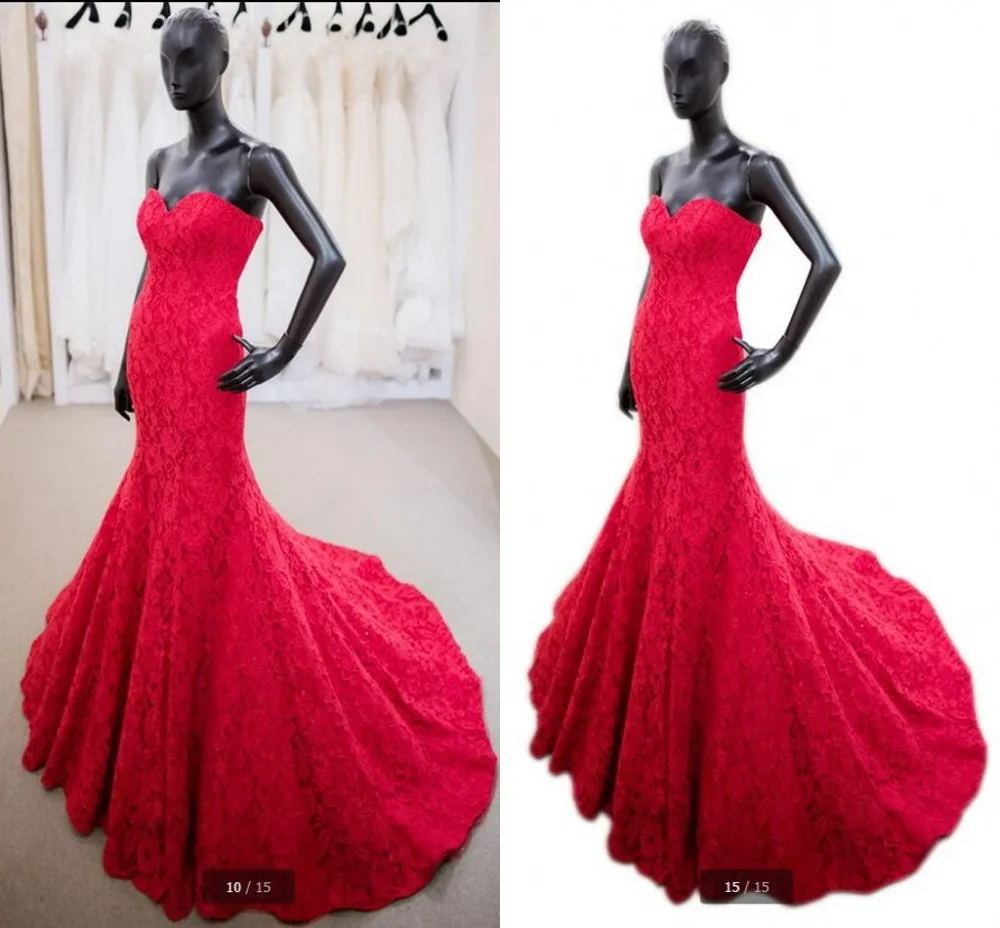Vestido De Festa mermaid red lace simple wedding dress court train sleeveless real picture long wedding gowns hot sale
Vestido De Festa mermaid red lace simple wedding dress court train sleeveless real picture long wedding gowns hot sale