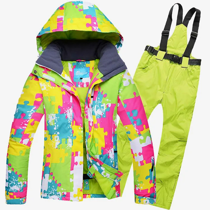 For women ski suit windproof Waterproof outdoor sports wear snowboard Ski sport jacket + Pants for girls winter warm clothes 
For women ski suit windproof Waterproof outdoor sports wear snowboard Ski sport jacket + Pants for girls winter warm clothes