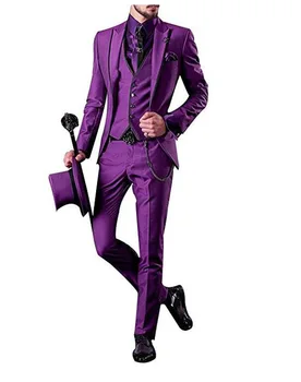 Purple Wedding Men's New Long Swallowtail Slim Fit Suit Wedding England Style Jacket Customized Speech Stage Suit Fit Suit
Purple Wedding Men's New Long Swallowtail Slim Fit Suit Wedding England Style Jacket Customized Speech Stage Suit Fit Suit