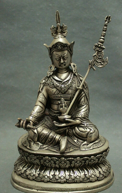 song voge gem S4153 9" Tibet Silver Padmakara Padmasambhava Rinpoche Buddha Phurpa Dagger Statue
song voge gem S4153 9" Tibet Silver Padmakara Padmasambhava Rinpoche Buddha Phurpa Dagger Statue