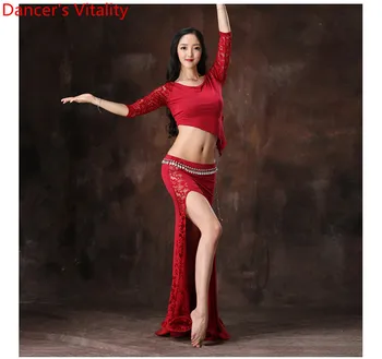 2017 Women Performance Belly Dance Clothes Sexy Half Sleeves top Belly Dance Women's Cloth Split ends lace Dress 2pcs
2017 Women Performance Belly Dance Clothes Sexy Half Sleeves top Belly Dance Women's Cloth Split ends lace Dress 2pcs