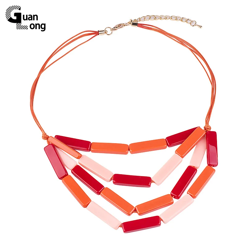 GuanLong Fashion Multi layer Square Resin Pendant Necklaces For Women Cord Leather Necklace Jewellery
GuanLong Fashion Multi layer Square Resin Pendant Necklaces For Women Cord Leather Necklace Jewellery