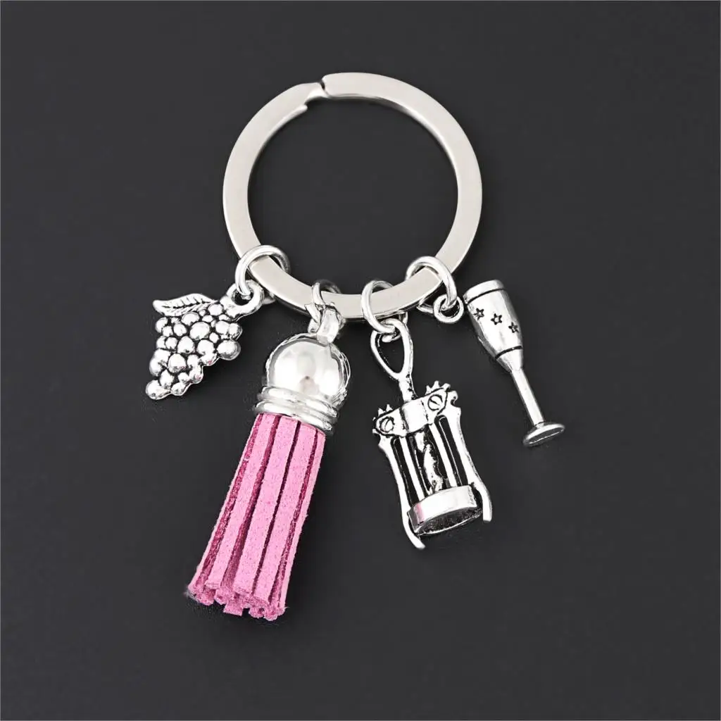 1Pc Wine Bottle Glass Opener Keychian Grape Wine ' Cup Pendant Keyring Fit Wine lover Friendship Gift Jewelry Accessories E2679
1Pc Wine Bottle Glass Opener Keychian Grape Wine ' Cup Pendant Keyring Fit Wine lover Friendship Gift Jewelry Accessories E2679