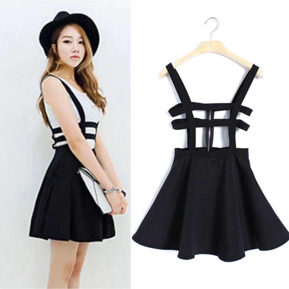 Fashion Women Mini Dess Ladies Girls Sweet A-line Pleated Suspender Braces Hollow Out Bandage Sleeveless Mini Skater Dress #2
Fashion Women Mini Dess Ladies Girls Sweet A-line Pleated Suspender Braces Hollow Out Bandage Sleeveless Mini Skater Dress #2