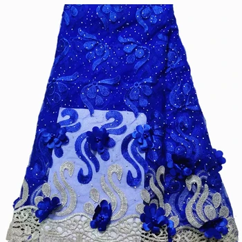 Blue 3D Lace Fabric 2019 High Quality African French Tulle Lace Fabric With 3D Flower,Stones&Beads For Nigerian Wedding Dress
Blue 3D Lace Fabric 2019 High Quality African French Tulle Lace Fabric With 3D Flower,Stones&Beads For Nigerian Wedding Dress