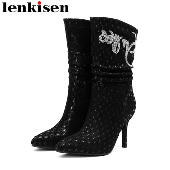 2018 european designer handmade sparkling crystals super high thin heels oxford pointed toe zipper plus size kid suede boots L63
2018 european designer handmade sparkling crystals super high thin heels oxford pointed toe zipper plus size kid suede boots L63